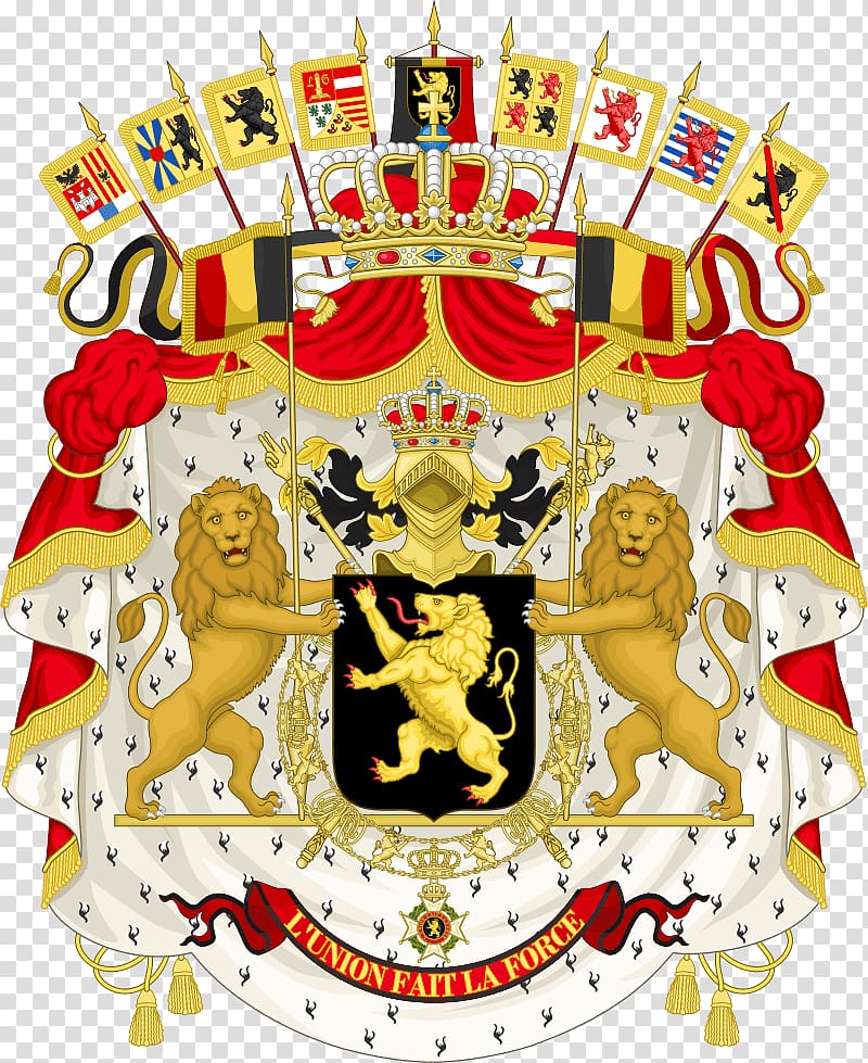 L'Union Fait La Force logo, Belgium Coat Of Arms transparent background PNG clipart