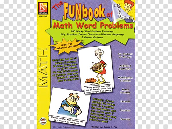 The Funbook of Math Word Problems Mathematics Mathematical problem Game, Math word transparent background PNG clipart