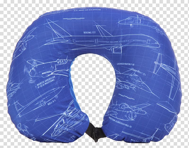 Blue Travel Pillow Shopping, inflatable circle transparent background PNG clipart