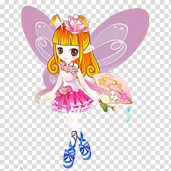Fairy Cartoon Sprite, Cute cartoon Sprite transparent background PNG clipart