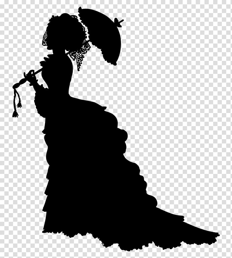 Victorian era Silhouette Female , Gone With The Wind transparent background PNG clipart