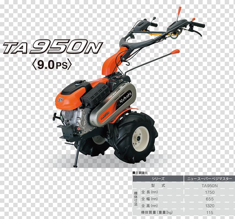 John Deere Kubota Corporation Two-wheel tractor Mower Machine, tractor transparent background PNG clipart