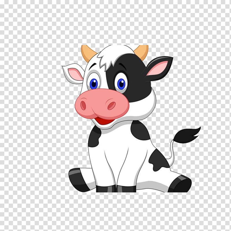 cartoon cow transparent background PNG clipart