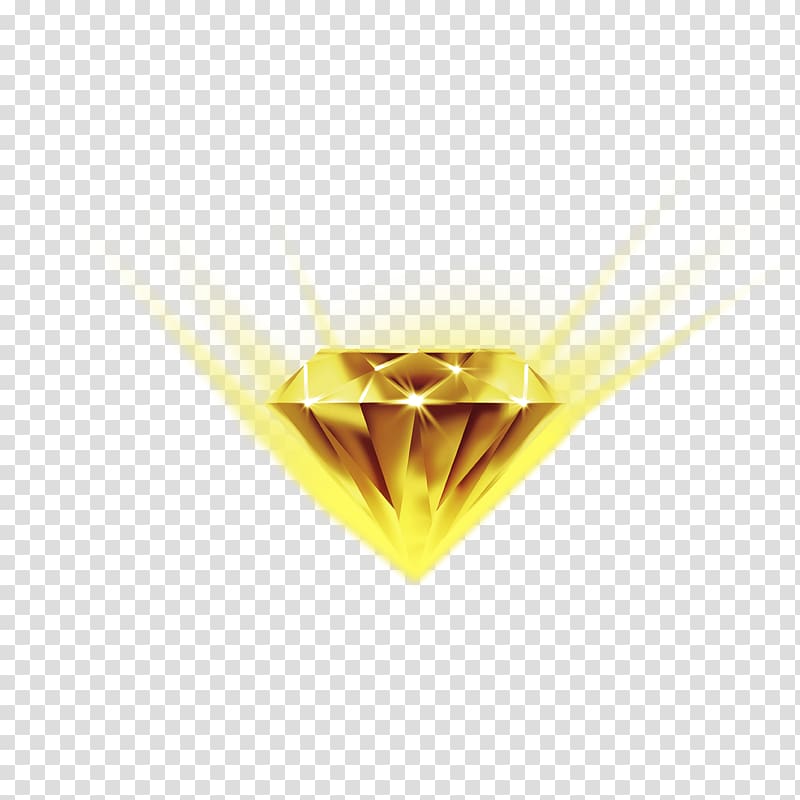 gold diamond illustration, Yellow Triangle Computer , Gold Diamond transparent background PNG clipart