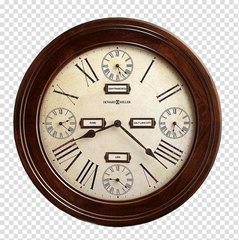 Howard Miller Clock Company Alarm clock Longcase clock World clock, Simple retro alarm clock transparent background PNG clipart