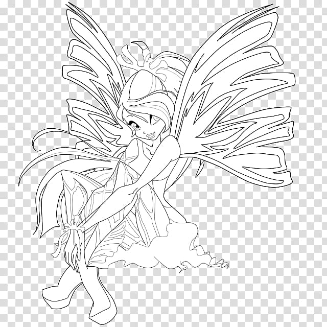 Bloom Stella Flora Coloring book Sirenix, Kitty Cat Coloring Pages transparent background PNG clipart