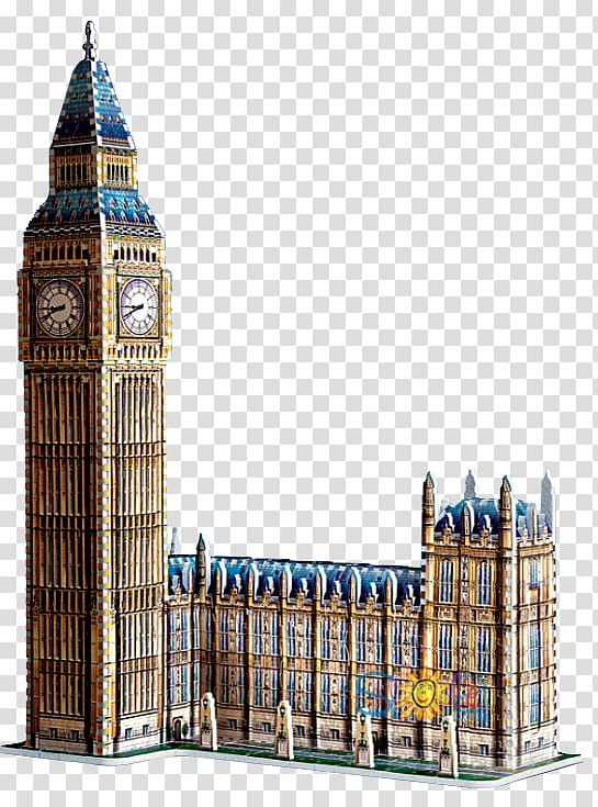 Middle Ages Facade Building Clock tower Medieval architecture, big ben transparent background PNG clipart