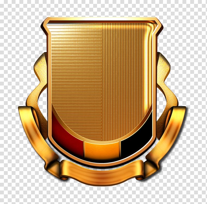 gold-colored crest illustration, Shield , Shield transparent background PNG clipart