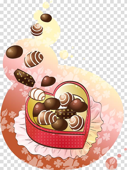 Ice cream Chocolate , Warm chocolate gift of love transparent background PNG clipart