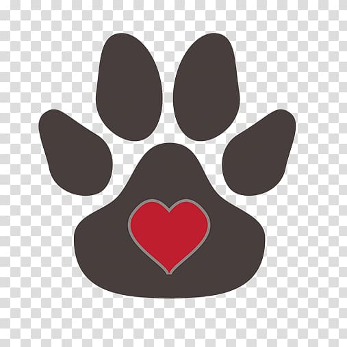 Tiger Dog Paw , Heart-shaped footprints transparent background PNG clipart