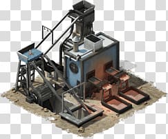 black and blue factory illustration, Mobile Strike Iron Mine transparent background PNG clipart