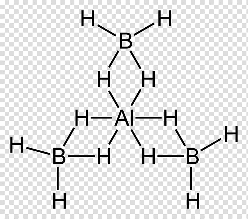 Aluminium borohydride Molecule Lewis structure, aluminum transparent background PNG clipart