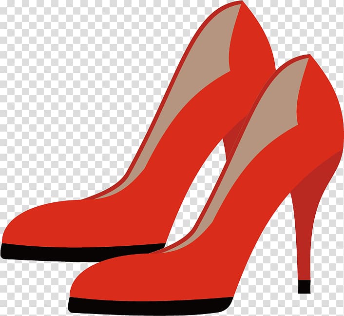 Shoe High-heeled footwear Red, red high heels transparent background PNG clipart