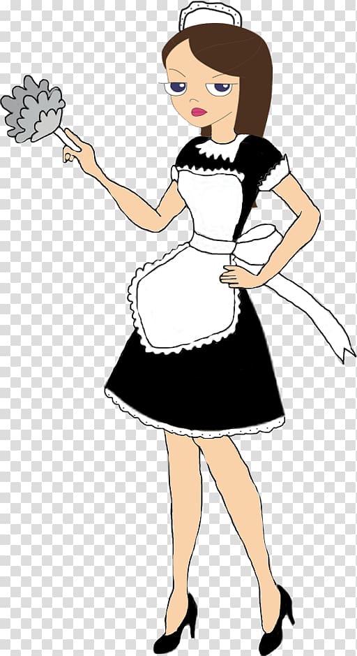 French maid Harley Quinn , harley quinn transparent background PNG clipart