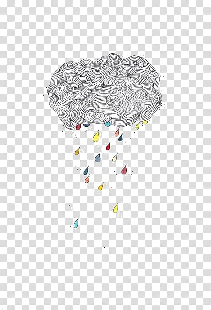 Rain Cloud Drawing Illustration, dark clouds transparent background PNG clipart