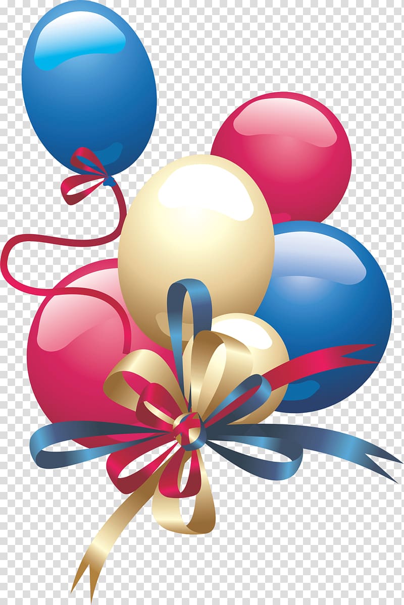 several balloon illustrations, Party Balloon transparent background PNG clipart