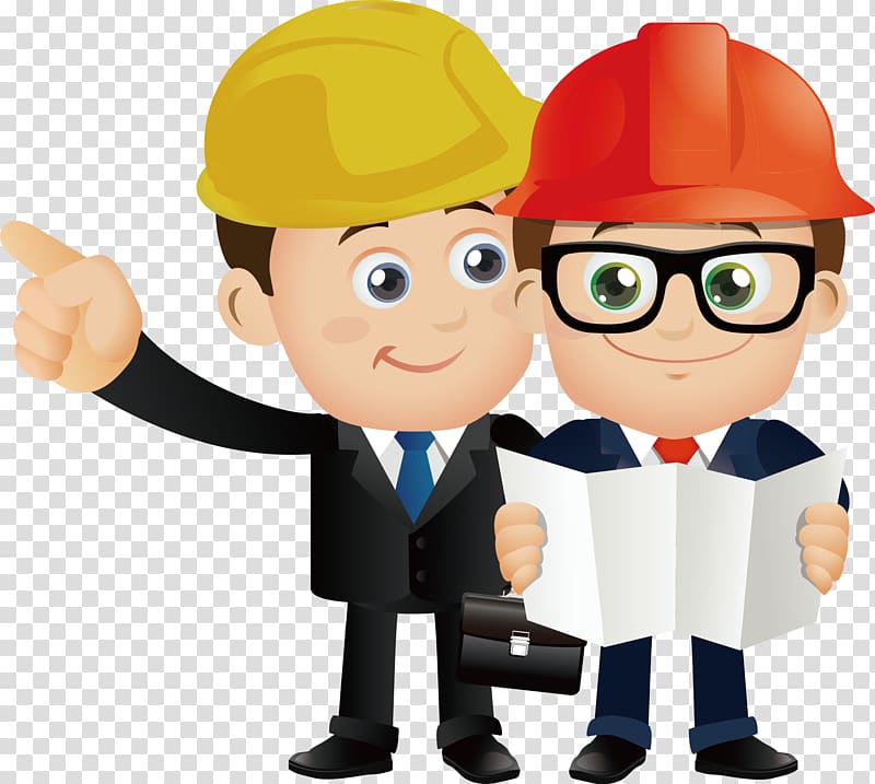 two men illustration, Euclidean Engineer, engineer transparent background PNG clipart
