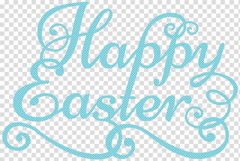 happy Easter calligraphy text illustration, Easter Bunny , Blue Happy Easter transparent background PNG clipart