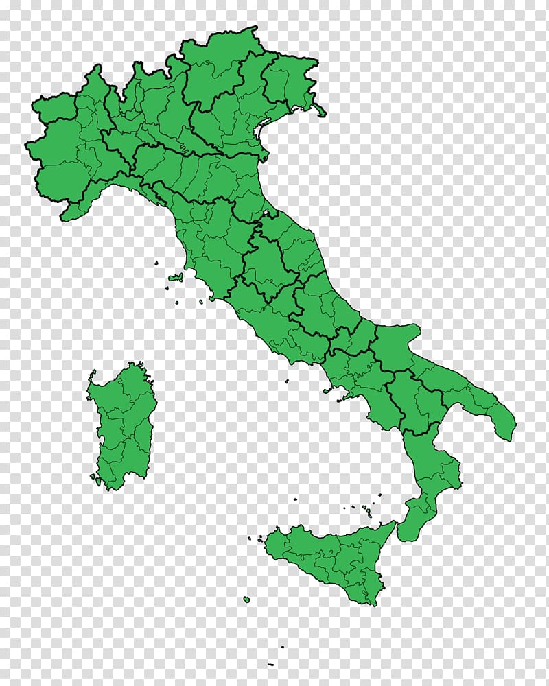 Italian unification Regions of Italy Map Geography, map transparent background PNG clipart