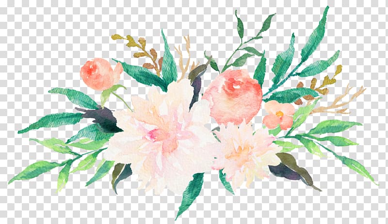 white flowers, T-shirt Watercolor painting Logo Flower, mint flowers transparent background PNG clipart