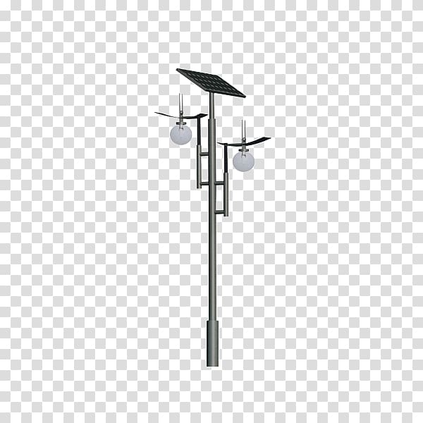 Solar street light Solar energy Lamp Bathroom, Double lamp solar street light transparent background PNG clipart