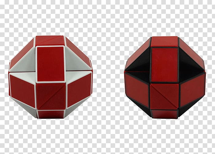Rubiks Cube Combination puzzle Rubiks Snake, Kathrine Cube Cube shaped red, white and red and black transparent background PNG clipart