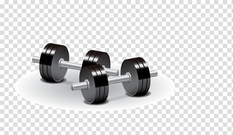 Sports equipment Ball , Black dumbbell transparent background PNG clipart
