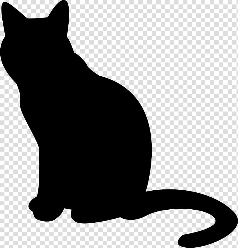 Cat Silhouette transparent background PNG clipart