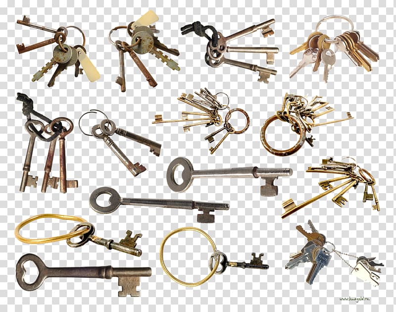 Key Chains Rim lock Door, keys transparent background PNG clipart