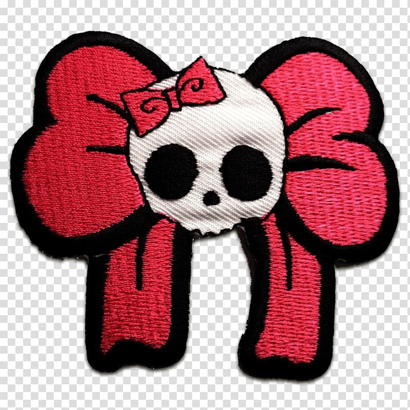 Embroidered patch Skull Embroidery Sewing Appliqué, skull transparent background PNG clipart
