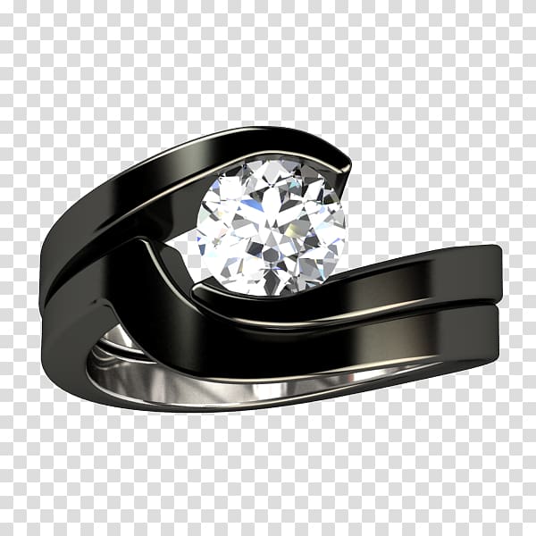 Diamond Engagement ring Wedding ring Titanium ring, diamond transparent background PNG clipart