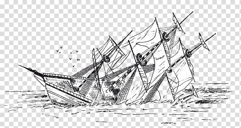 sinking ship clip art black and white
