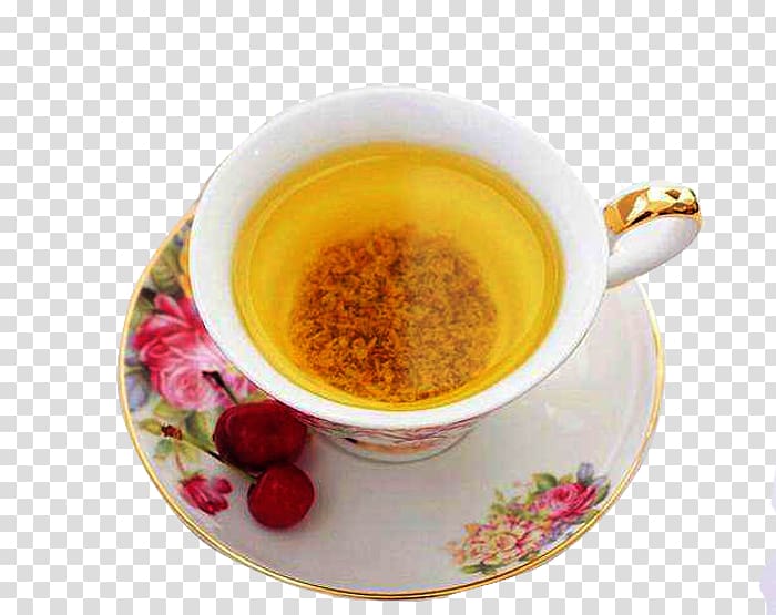 Flowering tea Sweet osmanthus Drinking Lemon Tea, Afternoon tea tea transparent background PNG clipart