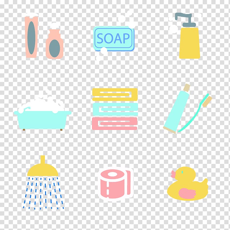 Personal care , bath elements transparent background PNG clipart