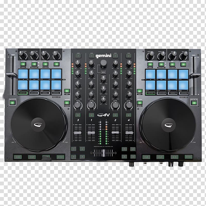 DJ controller Gemini G2V Disc jockey MIDI Controllers Gemini Sound Products, Dj light transparent background PNG clipart