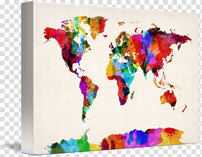 World map Painting Abstract art, painting transparent background PNG clipart