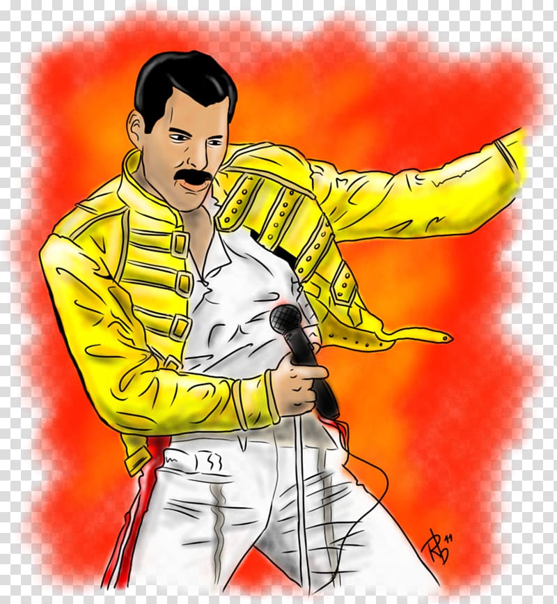 The Freddie Mercury Tribute Concert Cartoon Drawing, caricature transparent background PNG clipart