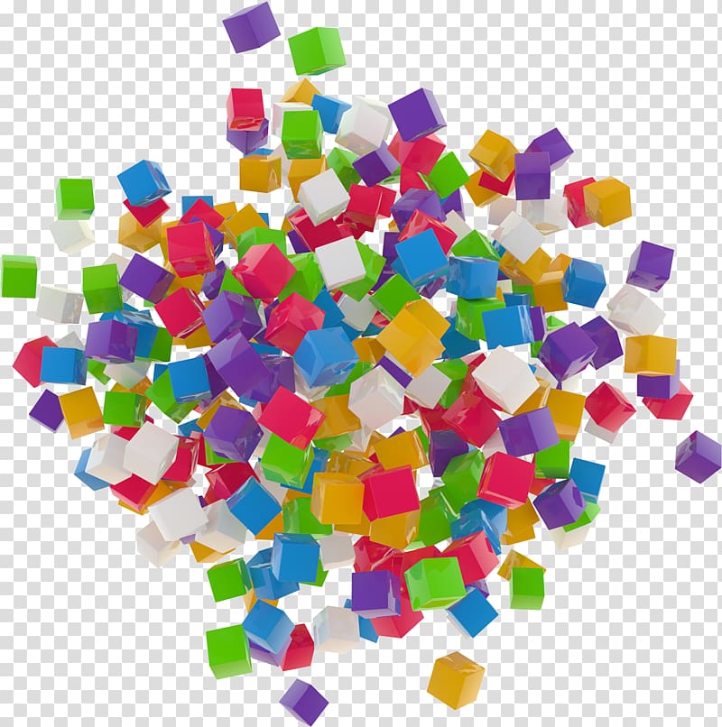 Color Square, Colorful cube decoration transparent background PNG clipart