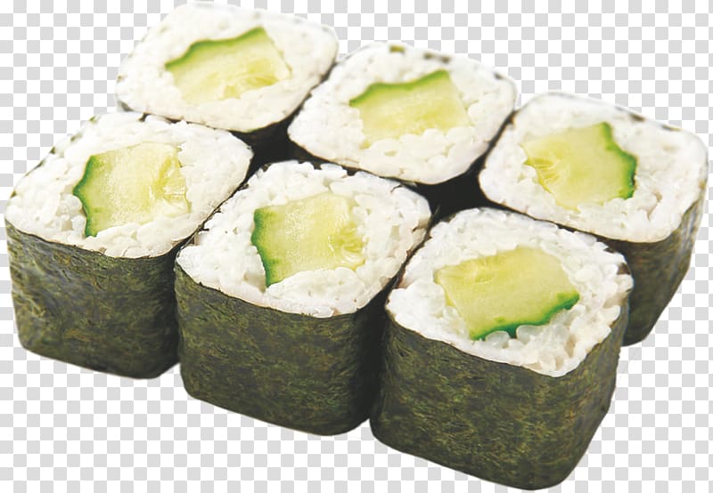 Makizushi Sushi California roll Pizza Unagi, sushi transparent background PNG clipart