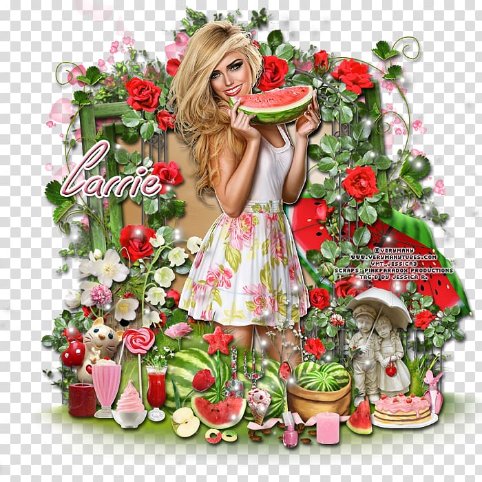 Cut flowers Floral design Floristry Flower bouquet, creative watermelon transparent background PNG clipart