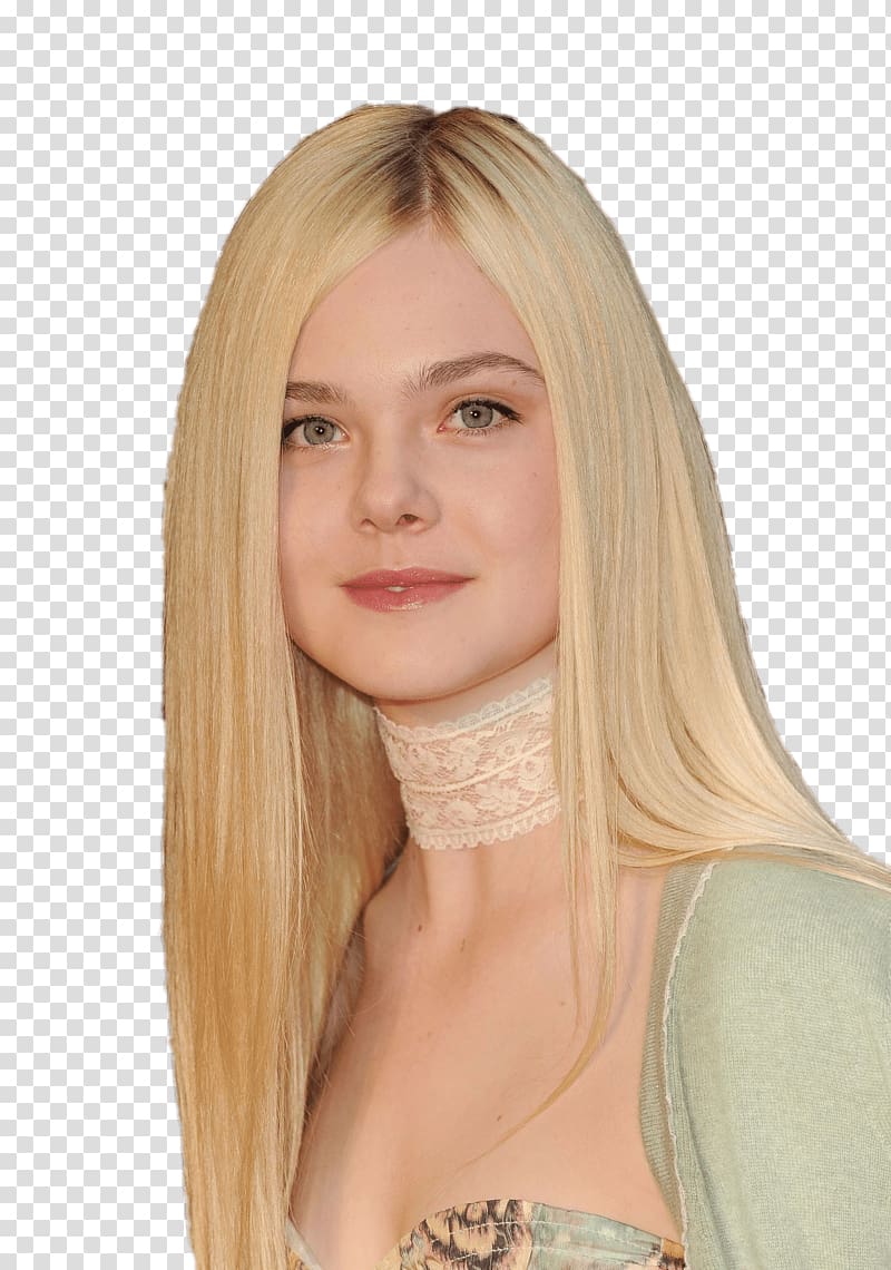 gray dressed woman , Elle Fanning White Choker transparent background PNG clipart