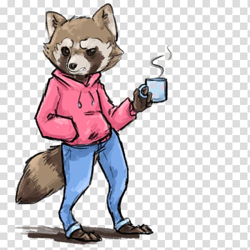 Red fox Marsupial Character , rocket raccoon transparent background PNG clipart