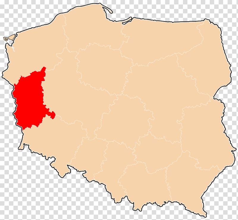 Zielona Góra Voivodeship Lower Silesian Voivodeship Map Greater Poland Voivodeship, map transparent background PNG clipart