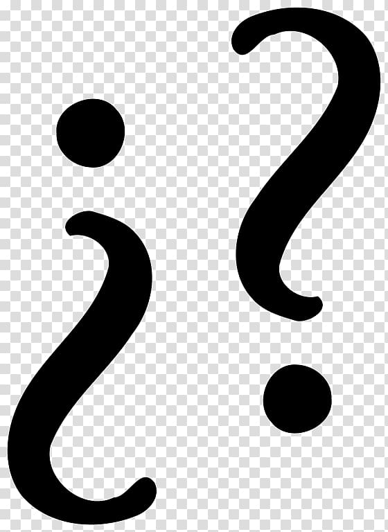 Question mark Punctuation Interrogative sentence Full stop, exclamation mark transparent background PNG clipart