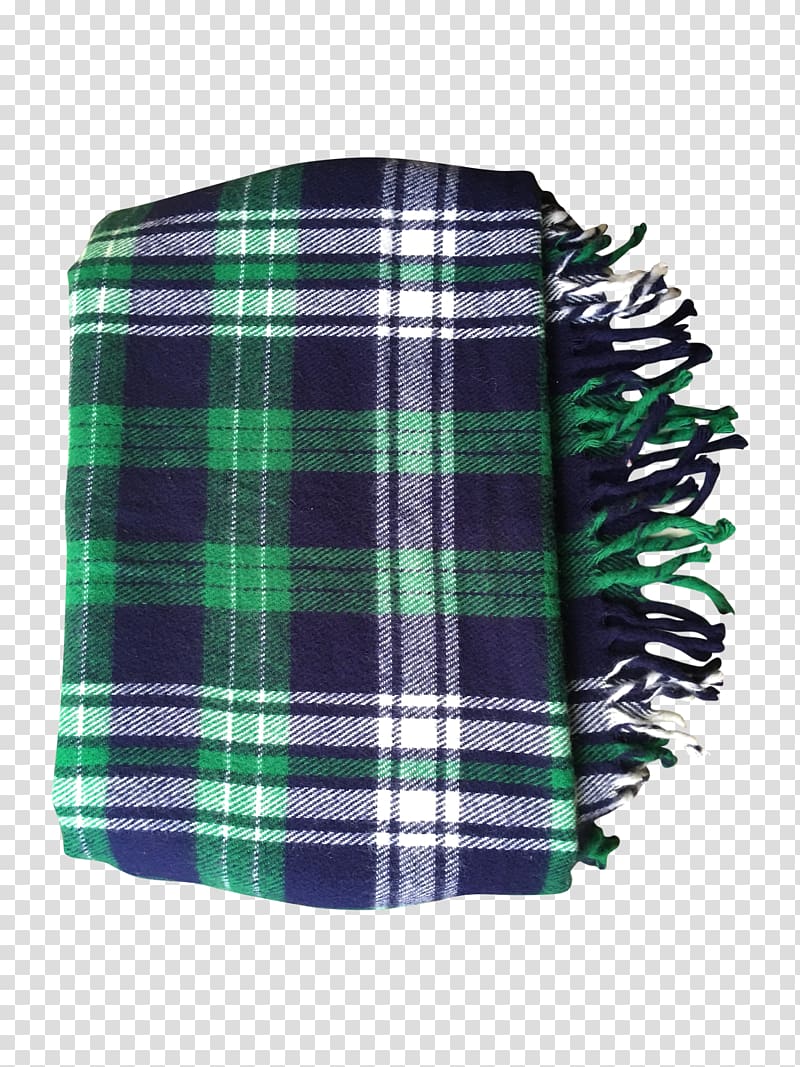 Tartan Green, blue blanket transparent background PNG clipart