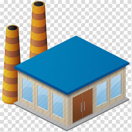blue and beige building illustration, Factory Manufacturing Business Industry Computer Icons, Icon Production transparent background PNG clipart
