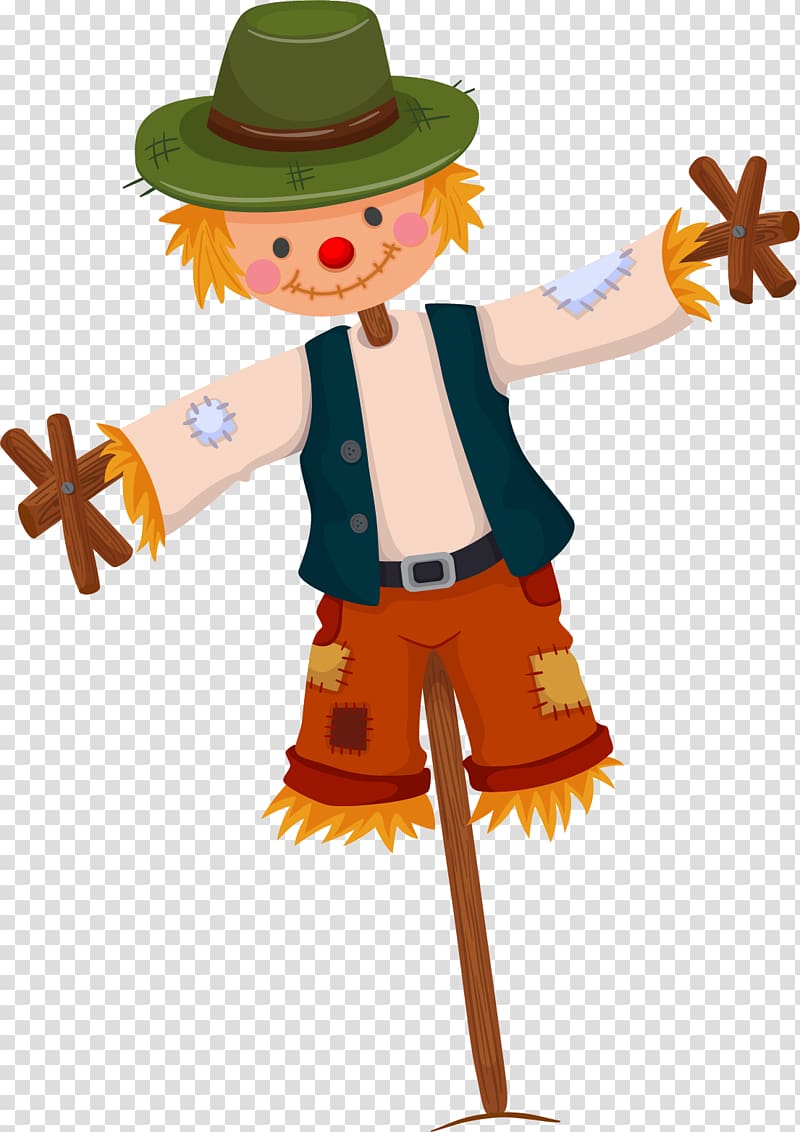 standing scarecrow illustration, Scarecrow illustration Illustration, Wheat straw Scarecrow transparent background PNG clipart