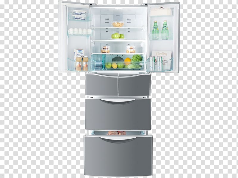 Refrigerator Major appliance Haier, Simple appearance refrigerator frozen function transparent background PNG clipart