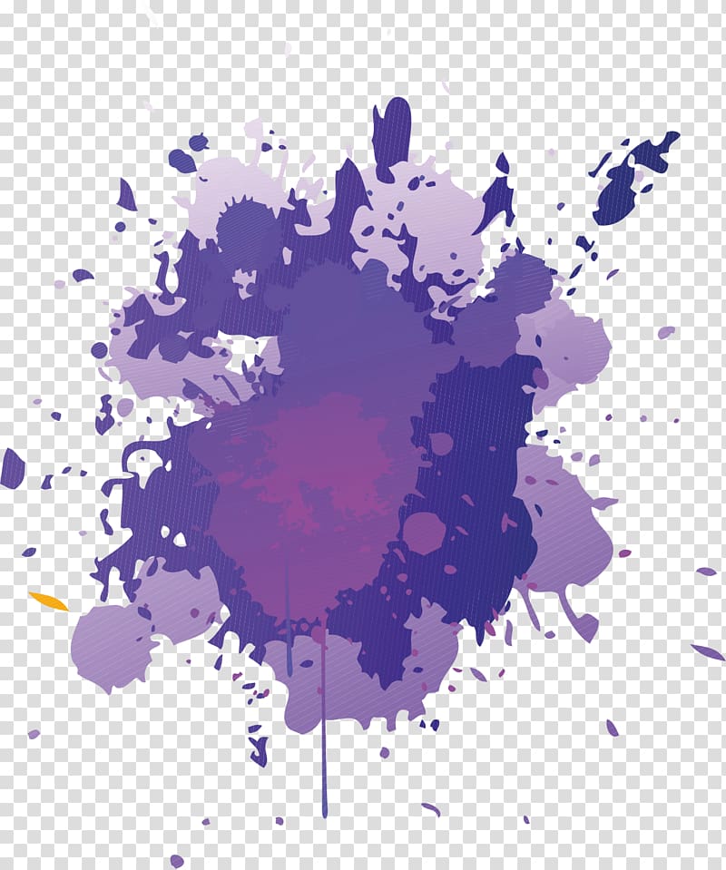 Purple And Black Paint Splatter