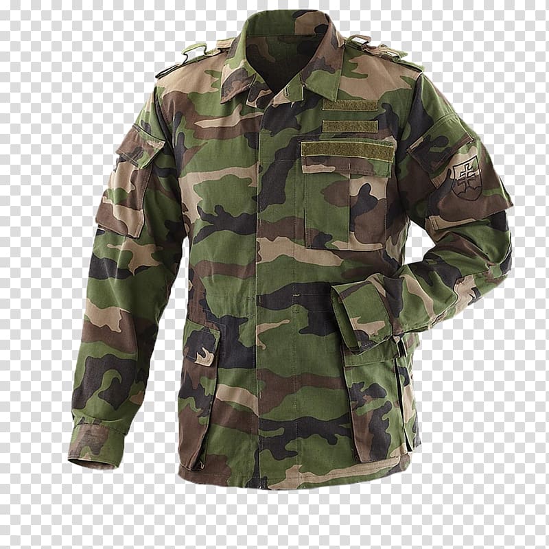 U.S. Woodland Military camouflage Jacket, jacket transparent background PNG clipart